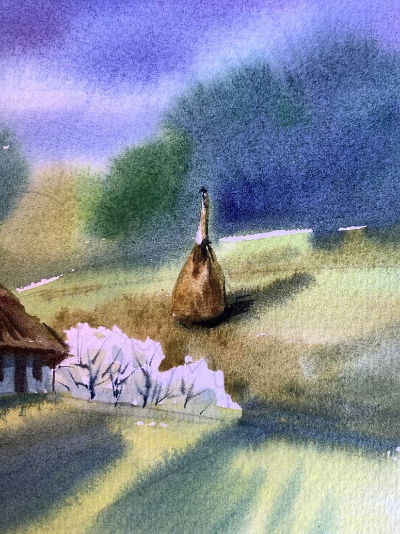 Pastel painting Quiet village Svetlana Gramm - 11