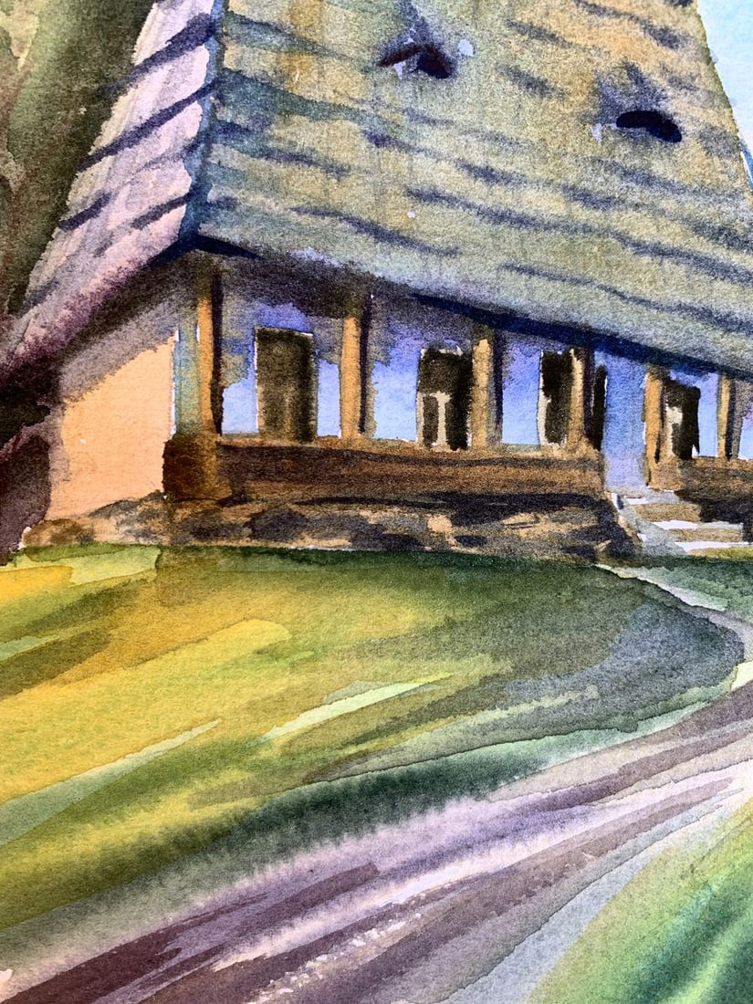 Watercolor painting House among the trees Svetlana Gramm - 9
