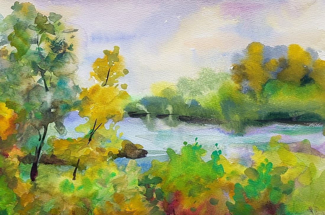 Watercolor painting The beginning of autumn Serdyuk Boris Petrovich - 3