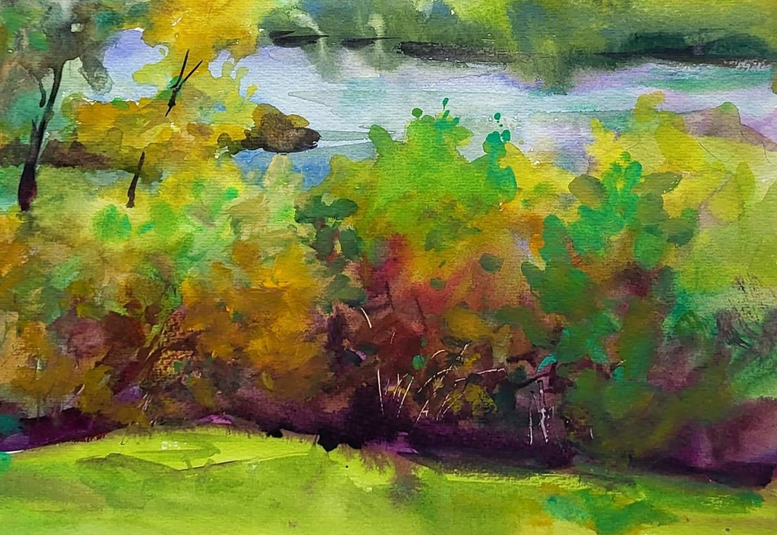 Watercolor painting The beginning of autumn Serdyuk Boris Petrovich - 5