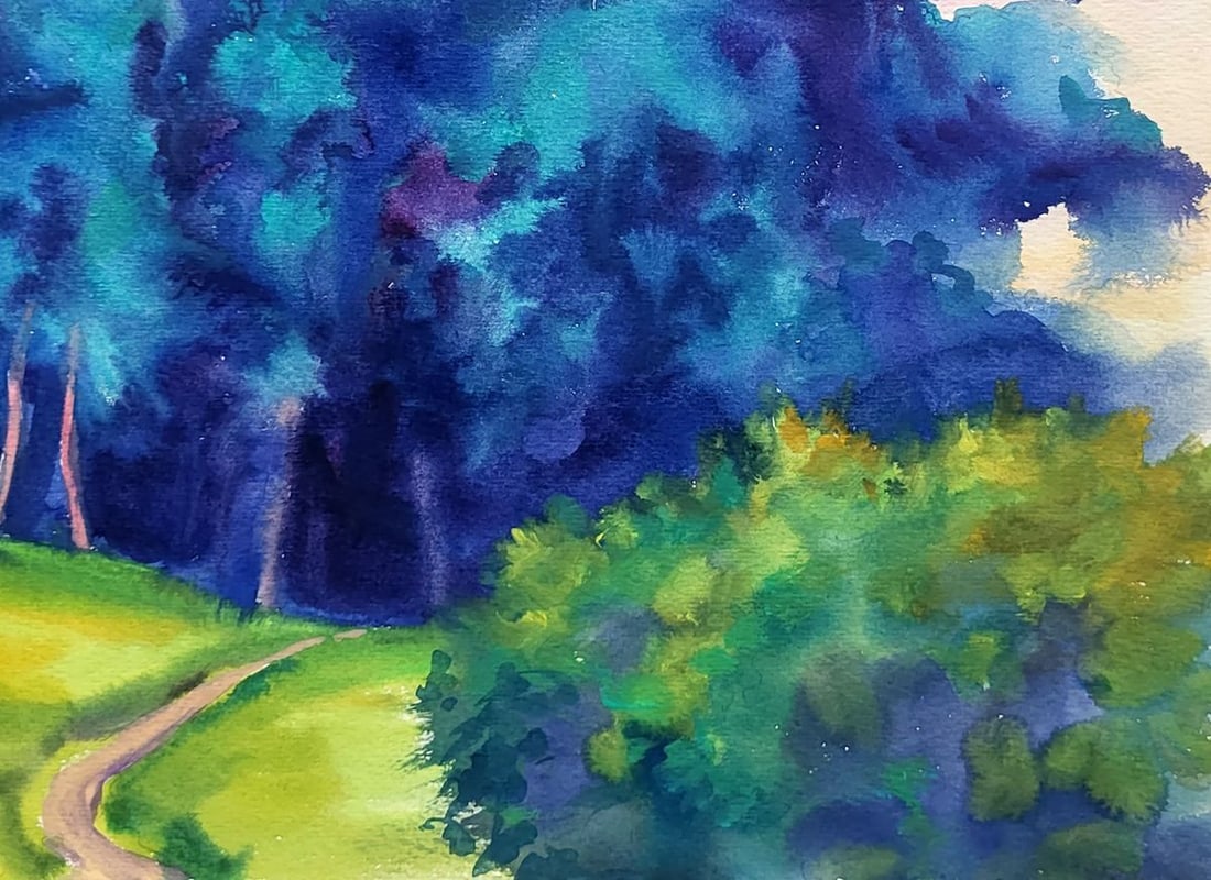 Watercolor painting Cold forest Serdyuk Boris Petrovich - 5