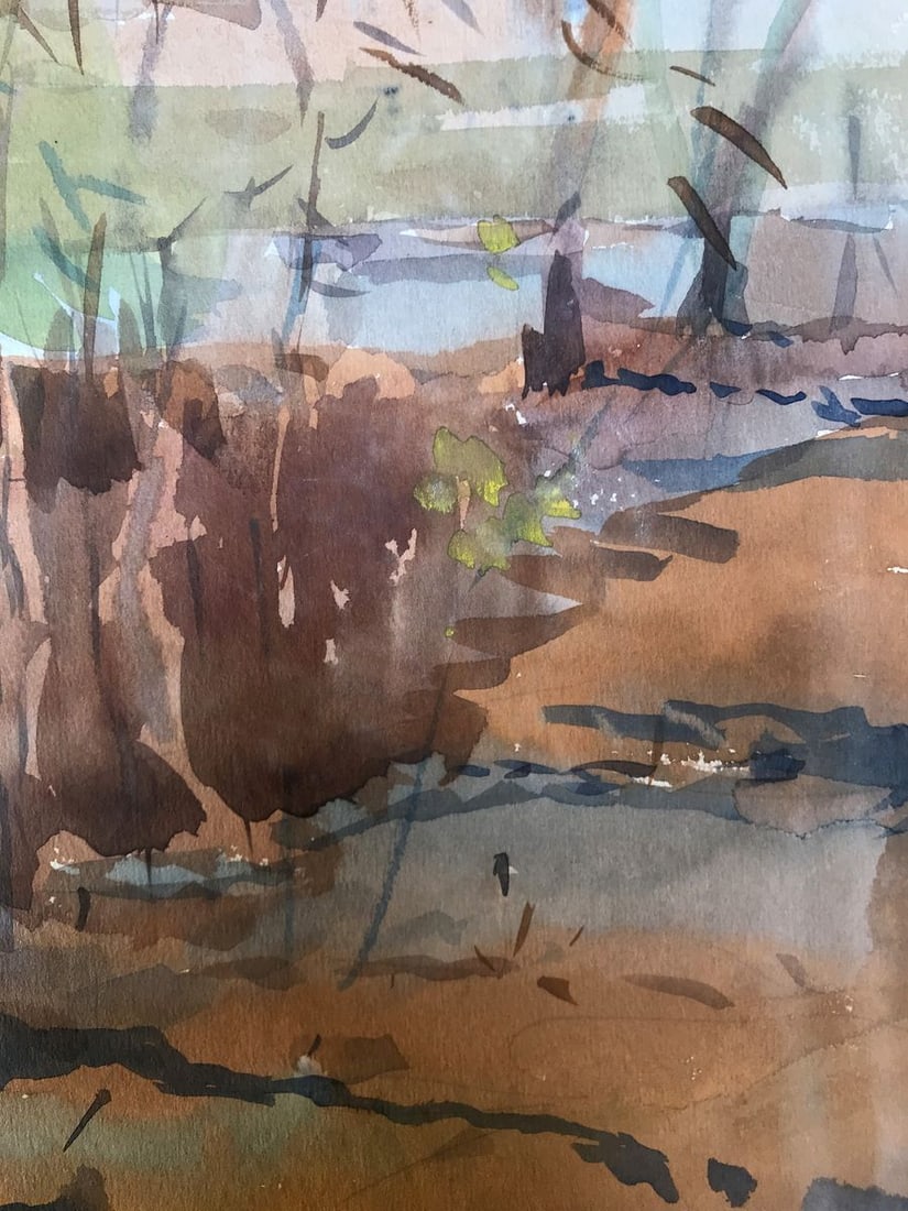 Watercolor painting Autumn day Litvinov Oleg Arkad'yevich - 11