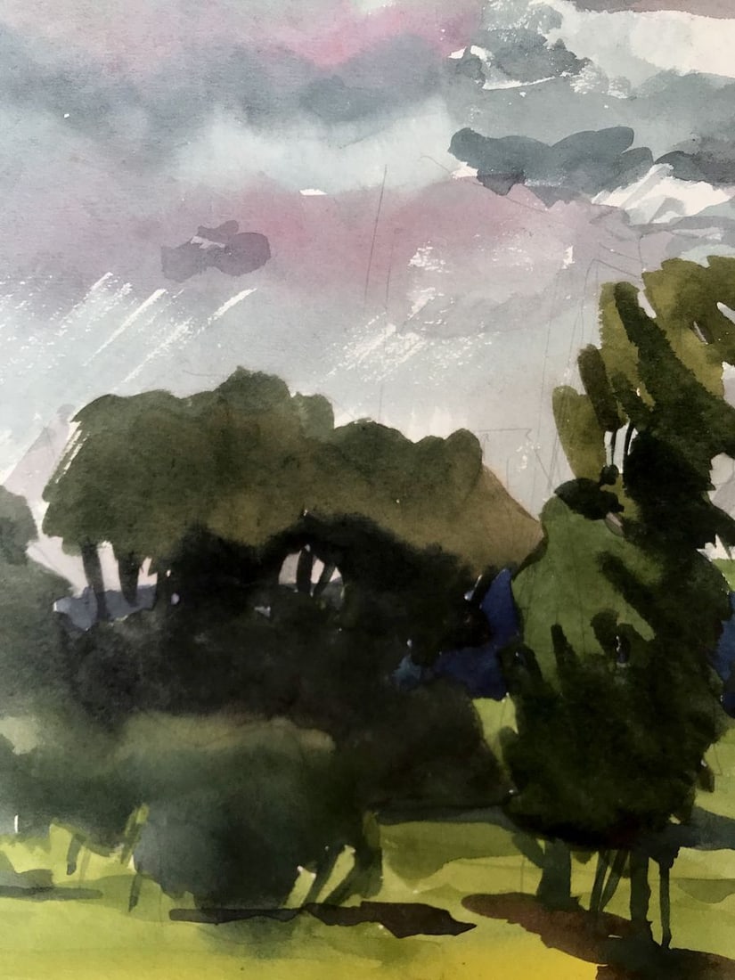 Watercolor painting A storm is coming Litvinov Oleg Arkad'yevich - 4