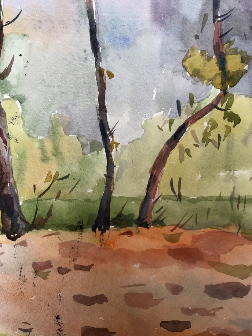 Watercolor painting In the forest Litvinov Oleg Arkad'yevich - 11