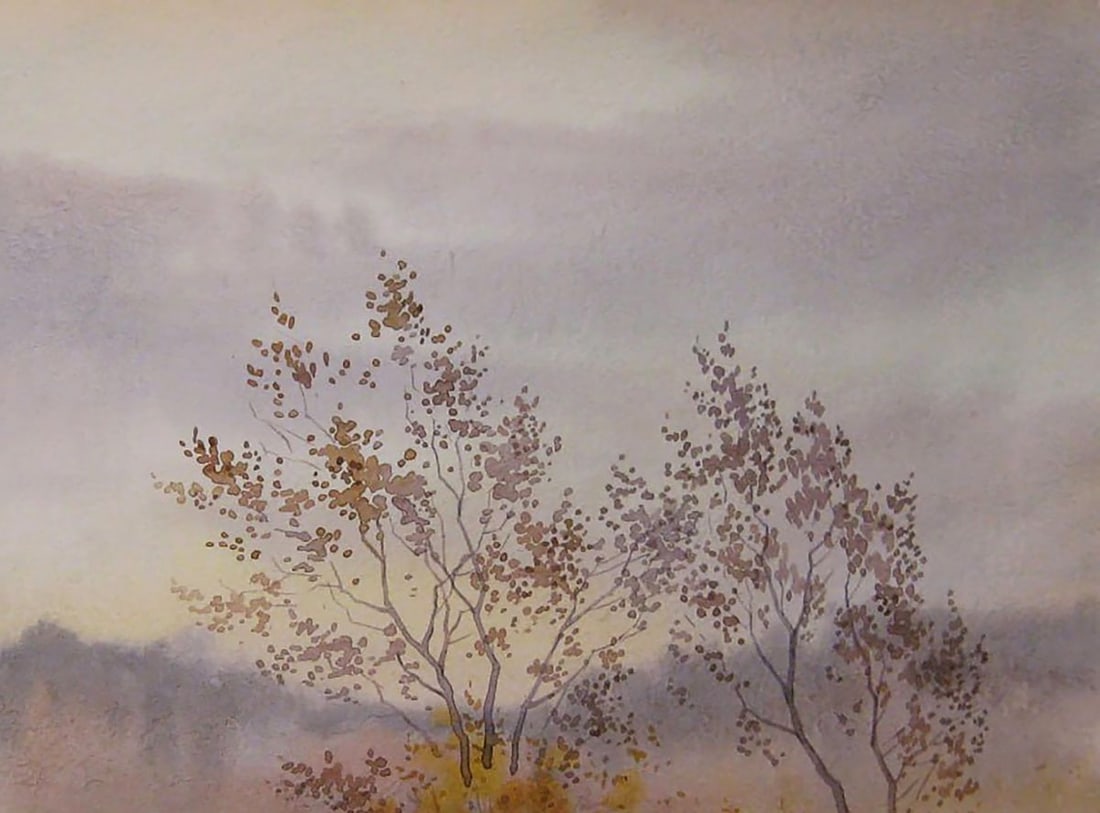 Watercolor painting The last days of autumn Valery Savenets - 5