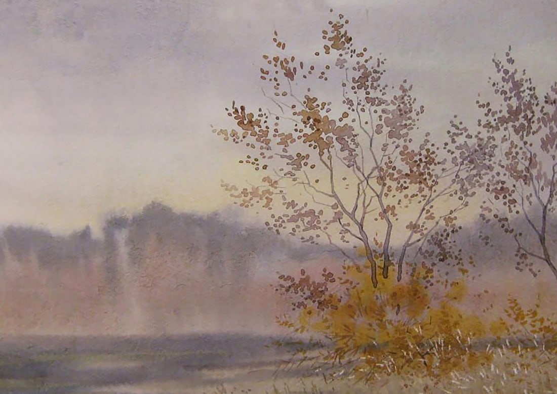 Watercolor painting The last days of autumn Valery Savenets - 6