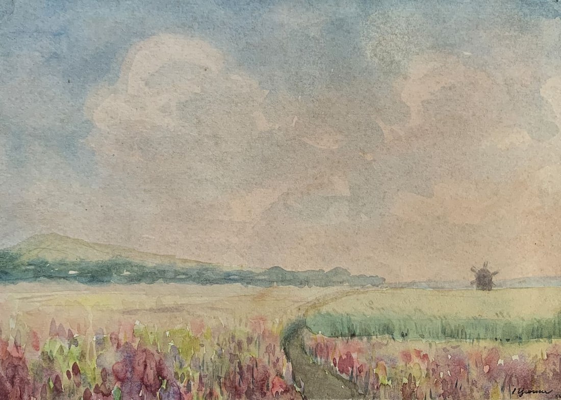 Watercolor painting Field of corn ears Ivan Tsyupka: Title: Watercolor painting Field of corn ears Ivan Tsyupka Description: 1763*** ABOUT THIS PAINTING **** TITLE: "Field of corn ears"* ARTISTS: Ivan Kirillovich Tsyupka* SIZE: 14x20.5 cm/'5.51x8.07 inc