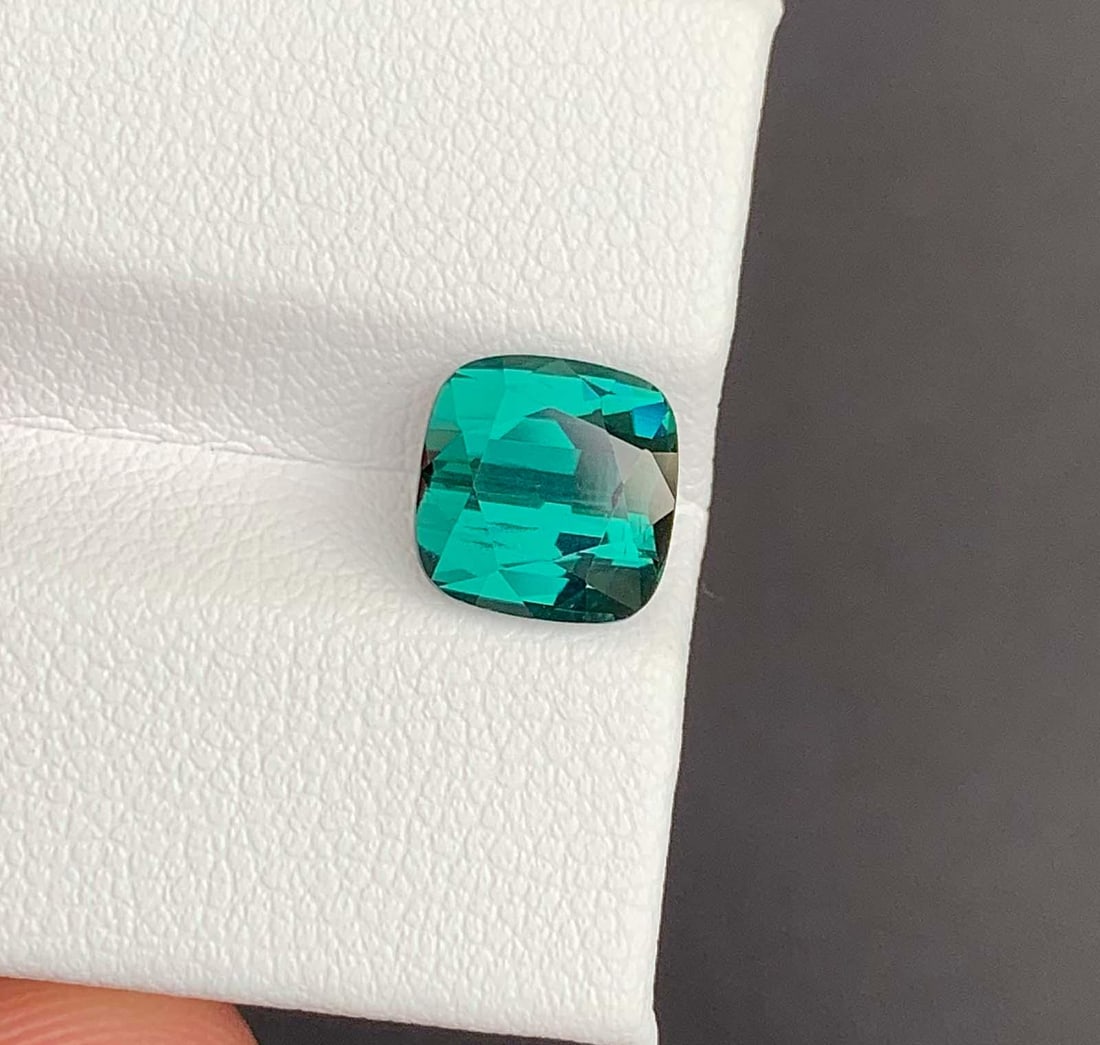 Cyan Blue Tourmaline Gemstone: Natural October Birthstone, Africa (2.73 CT) - 5