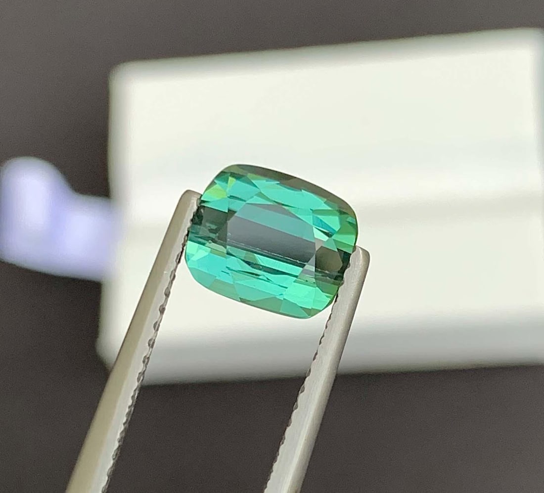 Blue Green Tourmaline Gemstone: Natural October Birthstone, Africa (2.36 CT) - 4