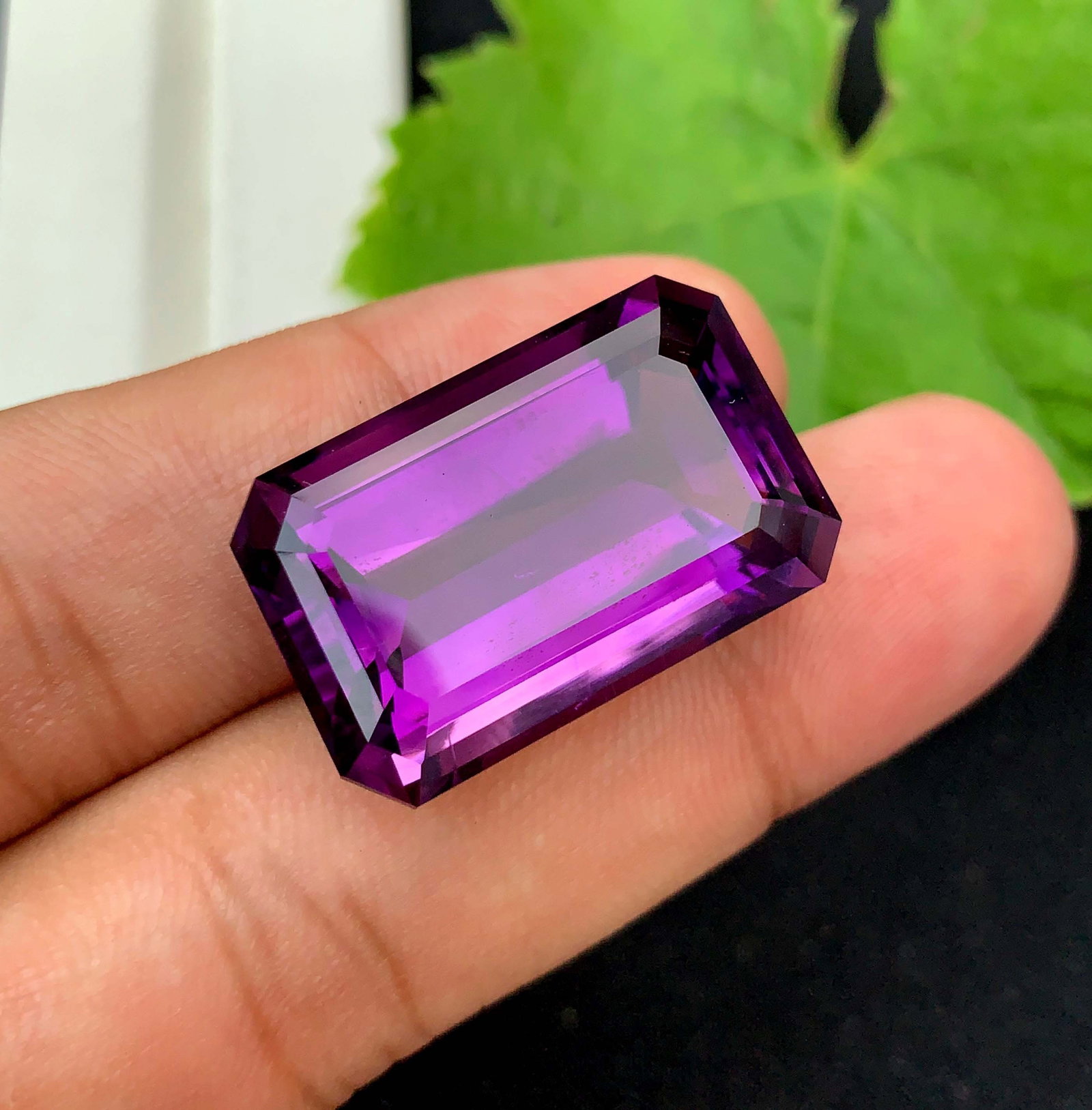Natural Emerald Cut Amethyst Gemstone: February Birthstone, Jewelry Making (41.50 CTS) - 3