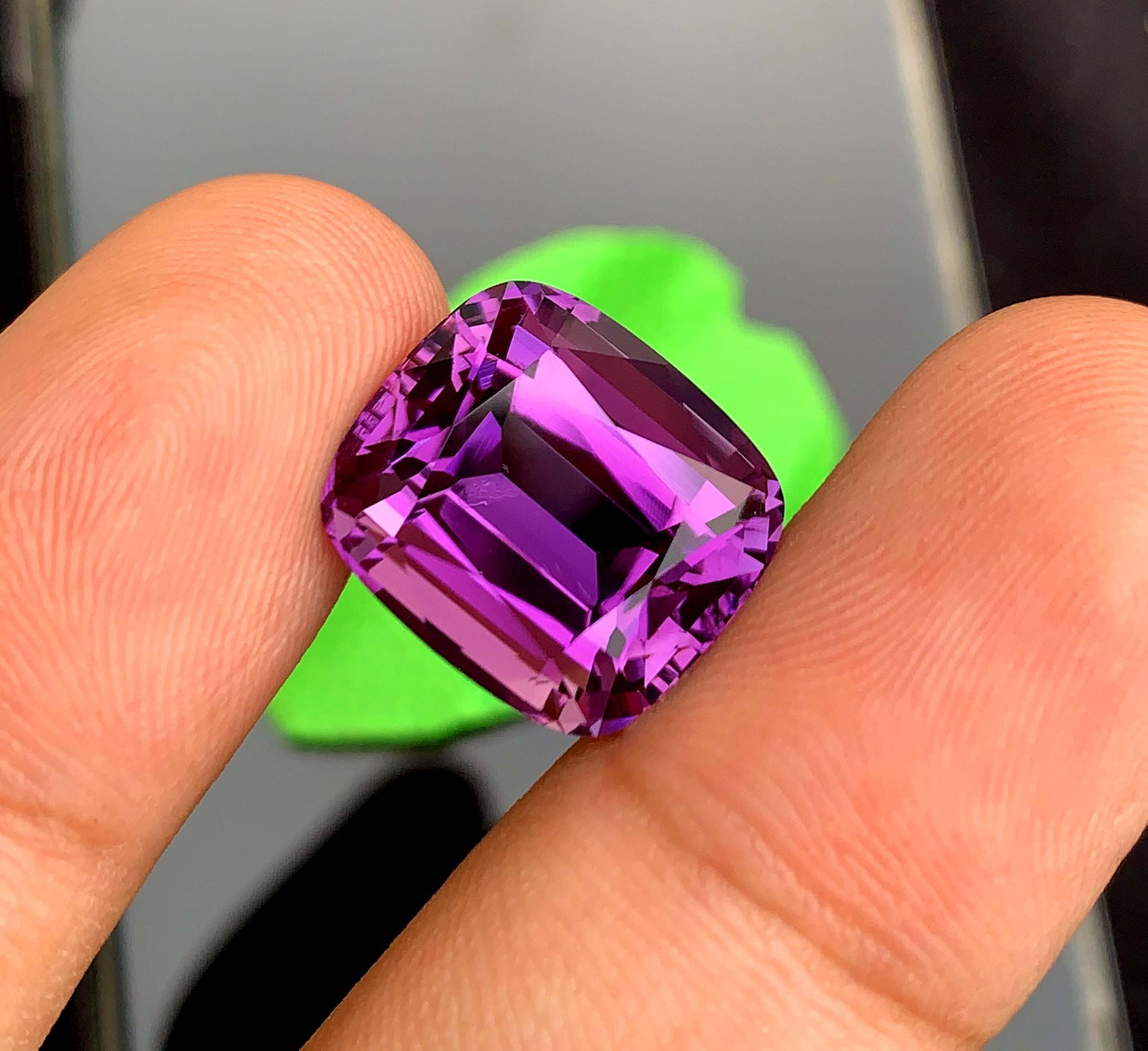 Natural Cushion Cut Amethyst Gemstone: February Birthstone, Jewelry Making (15.95 Carats) - 4