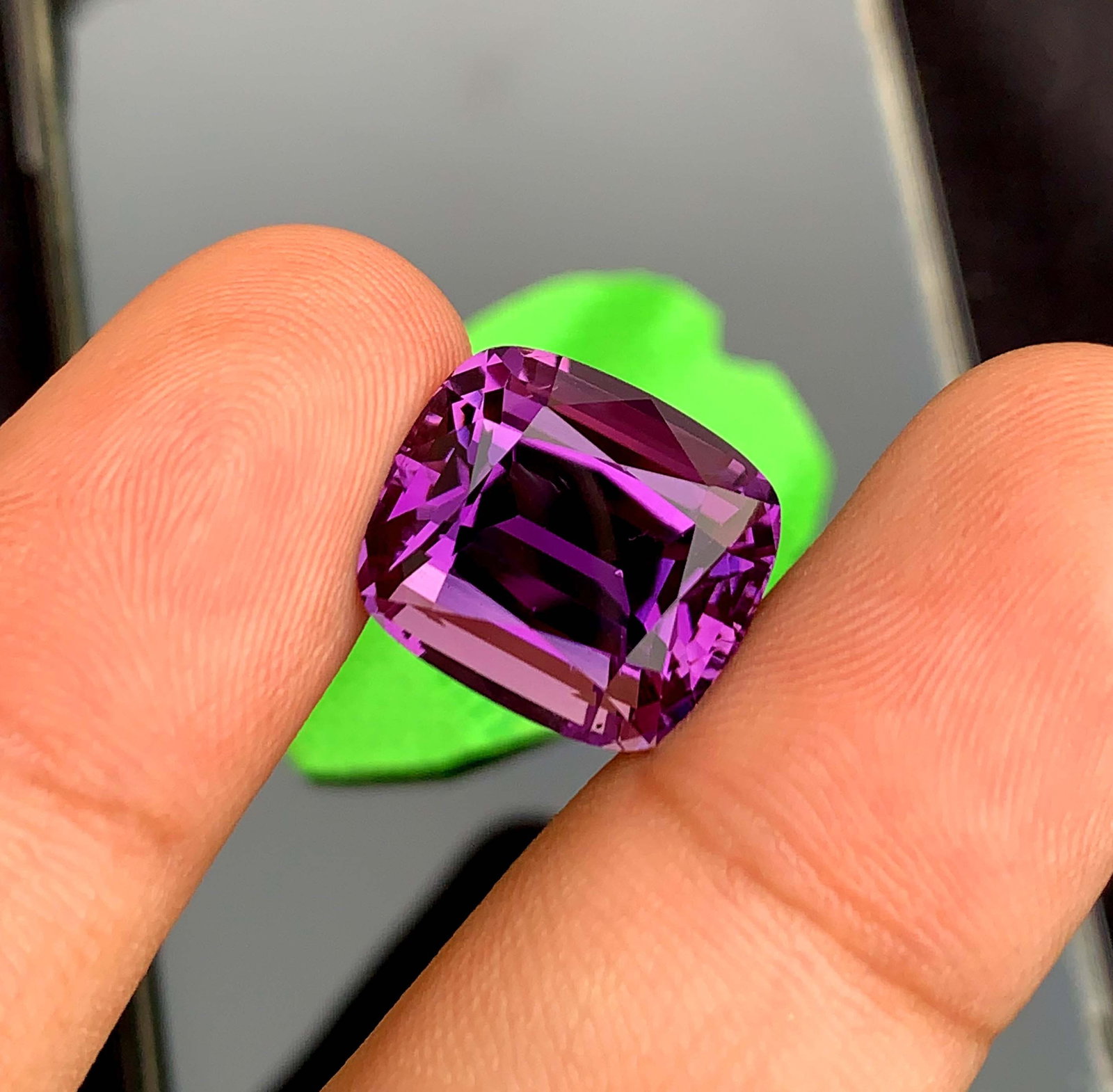 Natural Cushion Cut Amethyst Gemstone: February Birthstone, Jewelry Making (15.95 Carats) - 5