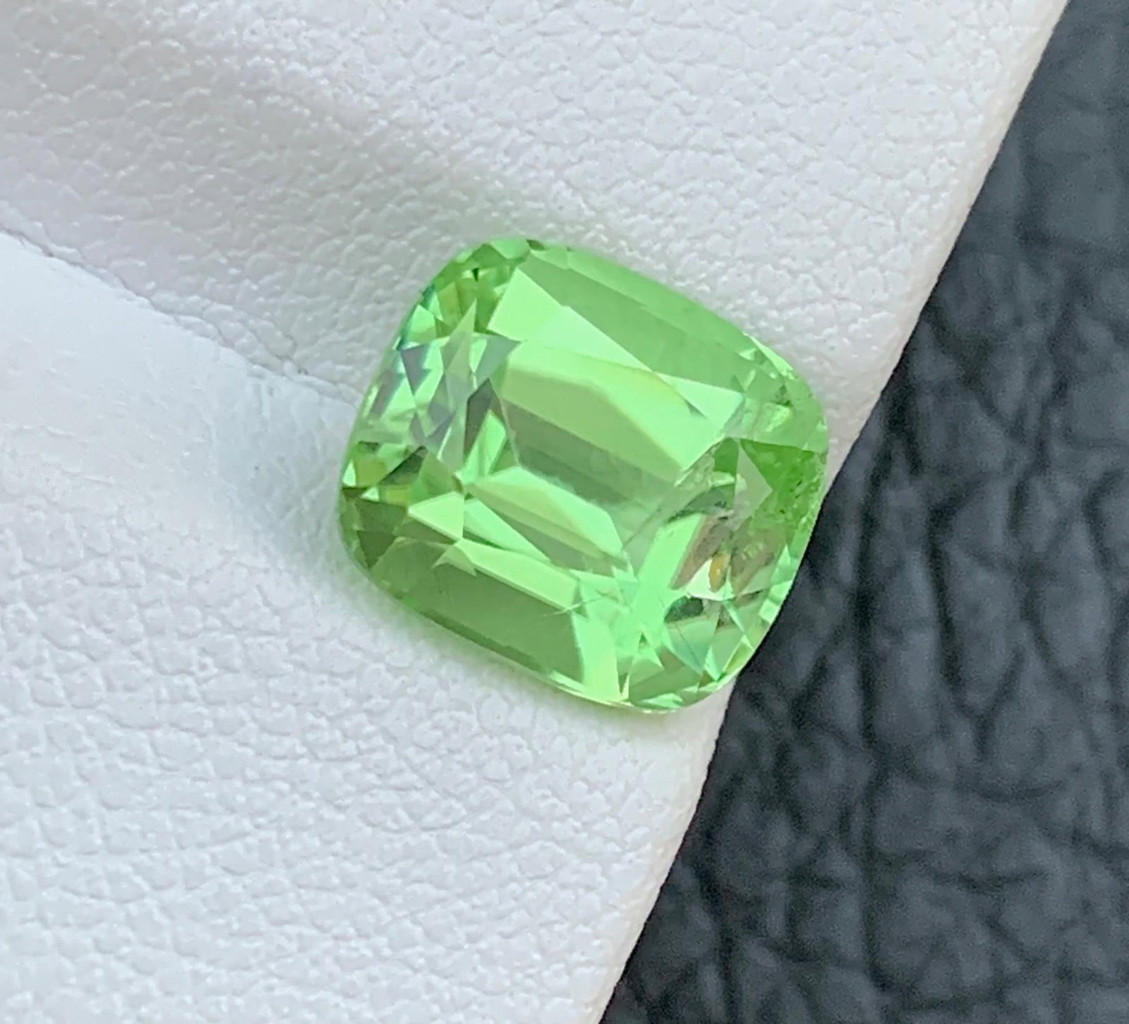 Cushion Cut Peridot Gemstone: 4.70 Carat Natural August Birthstone, Pakistan Origin - 4