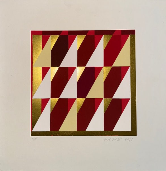 Herbert Otto Hajek: Untitled: Title: Herbert Otto Hajek: Untitled Description: Artist: Herbert Otto Hajek Title: Untitled Date: 1979 Medium: Screenprint and embossing Dimensions: 17 1/2 x 17 in ; 44.5 x 43.2 cm Signed and Dated: S