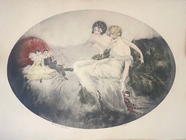 Cote: French Dolls: Title: Cote: French Dolls Description: Artist: Cote Title: French Dolls Medium: lithograph Dimensions: 12 x 16 in ; 30.5 x 40.6 cm Additional Information: Signed lower right and titled lower left