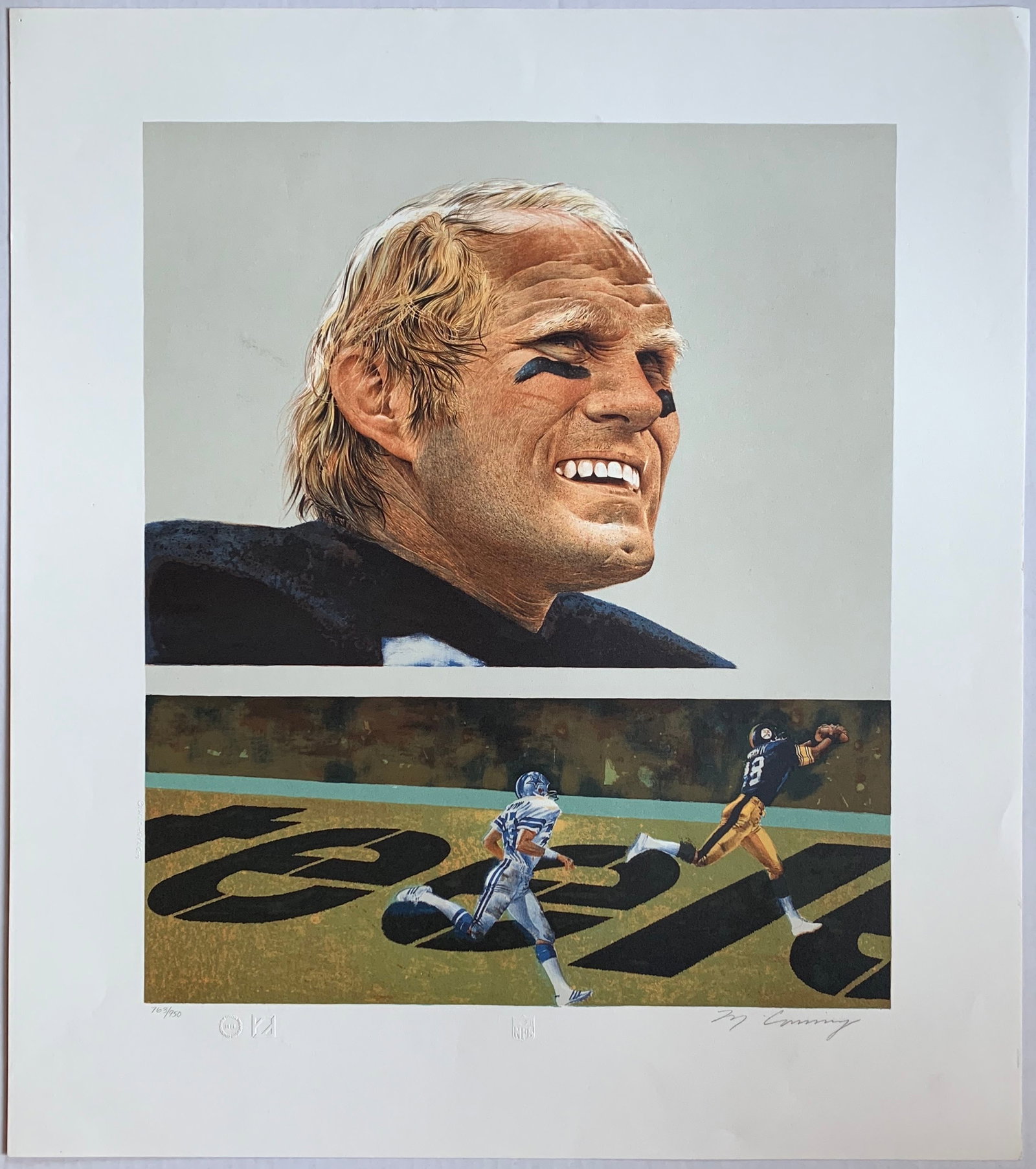 Merv Corning: Terry Bradshaw (Super Bowl XIII - Steelers vs. Cowboys): Title: Merv Corning: Terry Bradshaw (Super Bowl XIII - Steelers vs. Cowboys) Description: Artist: Merv Corning Title: Terry Bradshaw (Super Bowl XIII - Steelers vs. Cowboys) Date/Period: 1979 Type: Wo