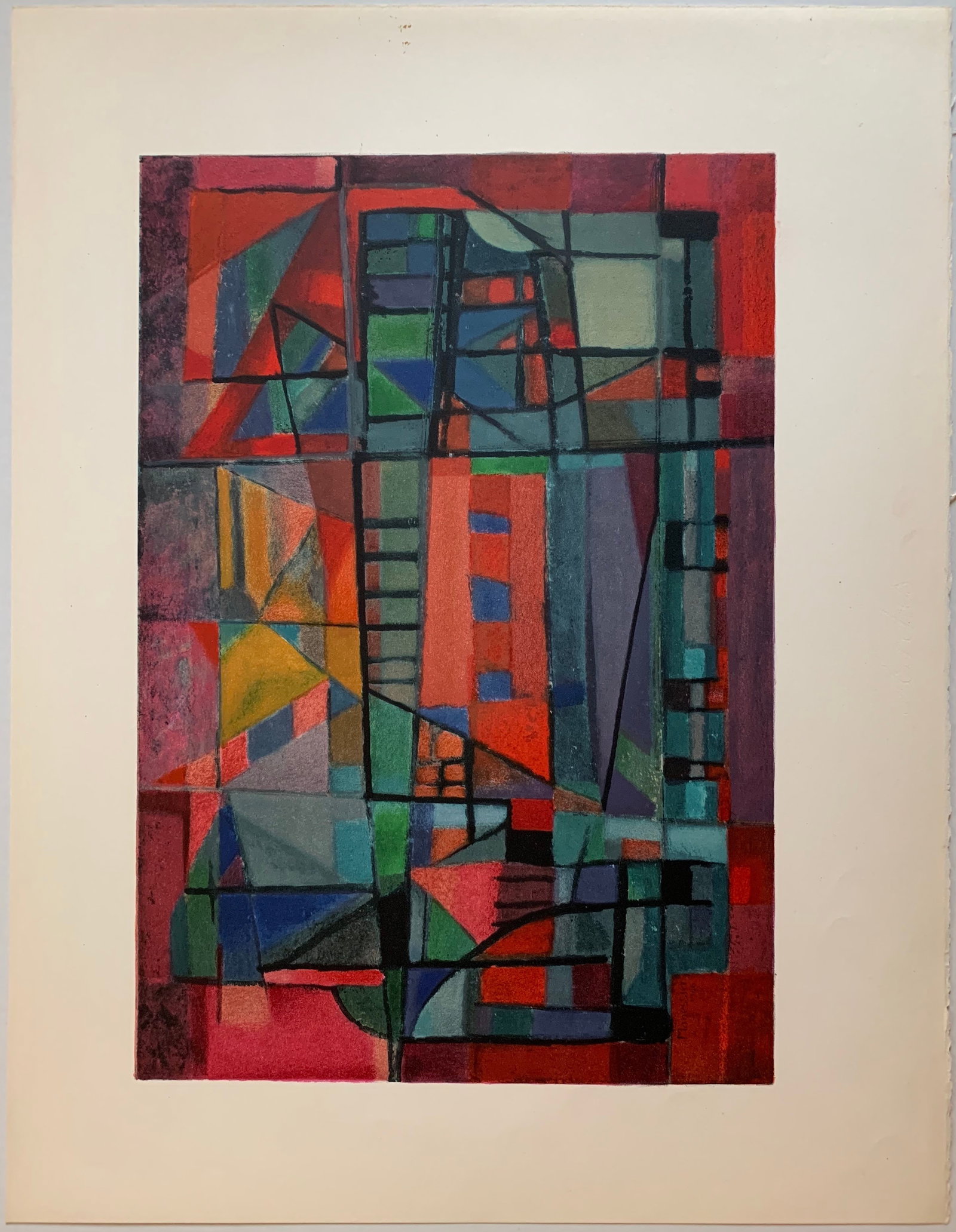 Alfred Manessier: Construction de L'Arche, 1946: Title: Alfred Manessier: Construction de L'Arche, 1946 Description: Artist: Alfred Manessier Title: Construction de L'Arche, 1946 Type: Work on paper Date: 1974 Medium: Offset lithograph and