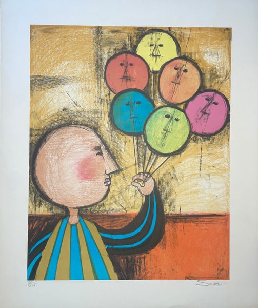 Scott: Balloon Guy: Title: Scott: Balloon Guy Description: Artist: Scott Title: Balloon Guy Medium: lithograph Dimensions: 24 x 20 in ; 61 x 50.8 cm Reserve: $450.00 Shipping: Domestic: Flat-rate of $100.00 to anyw