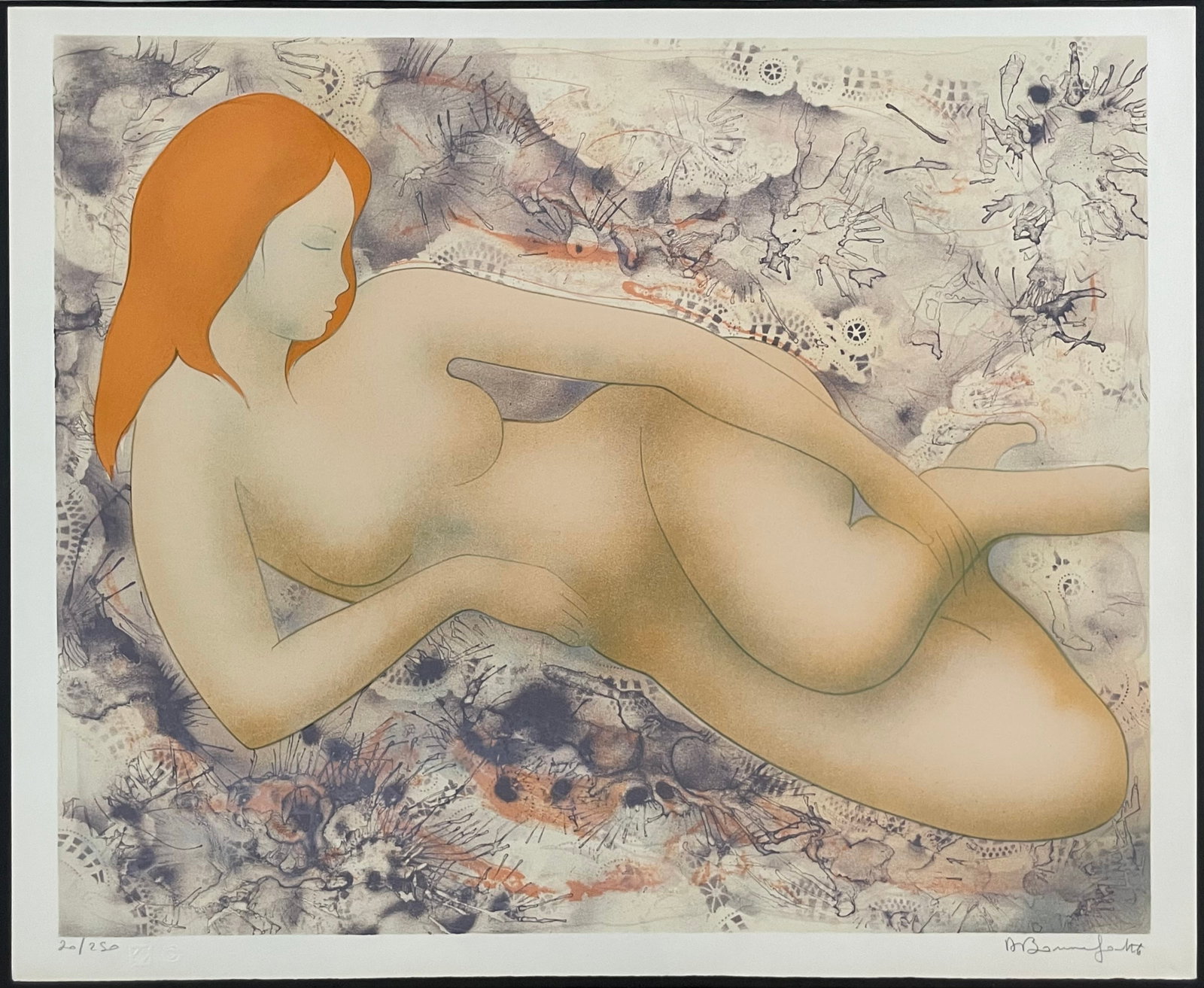 Alain Bonnefoit: Figure: Title: Alain Bonnefoit: Figure Description: Artist: Alain Bonnefoit Title: Figure Date/Period: Unknown Type: Work on paper Medium: Lithograph Dimension: 24 x 30 inches Signed & Dated: Signed Reserve: