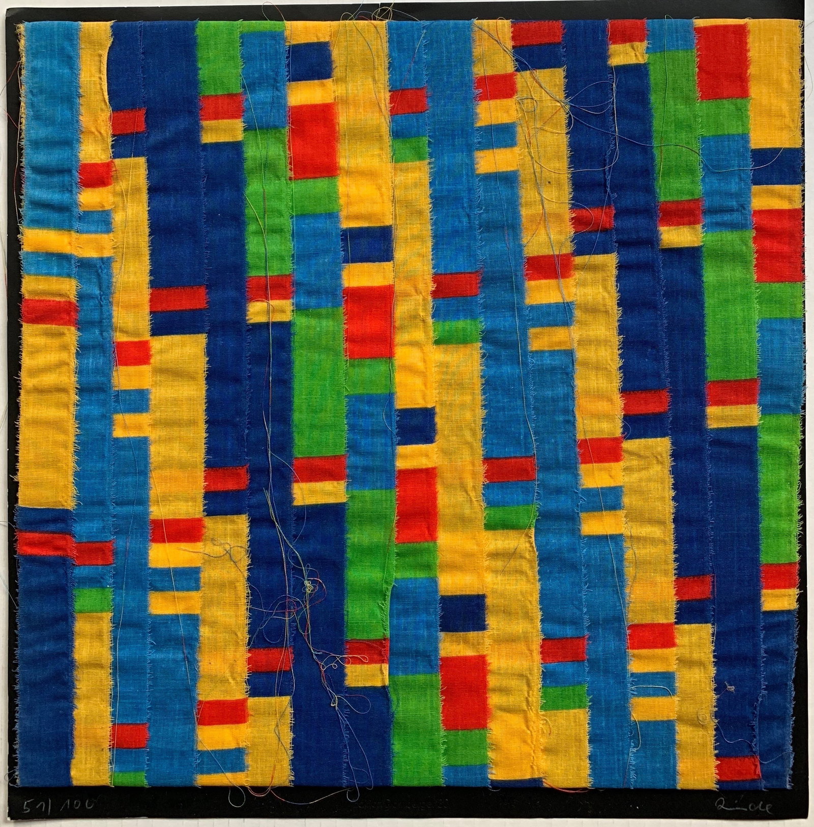 Linde: January: Title: Linde: January Description: Artist: Linde Title: January Type: Work on paper Date: 1979 Medium: Textile on board Dimensions: 17 x 16.5 inches Signed and Dated: Signed and numbered