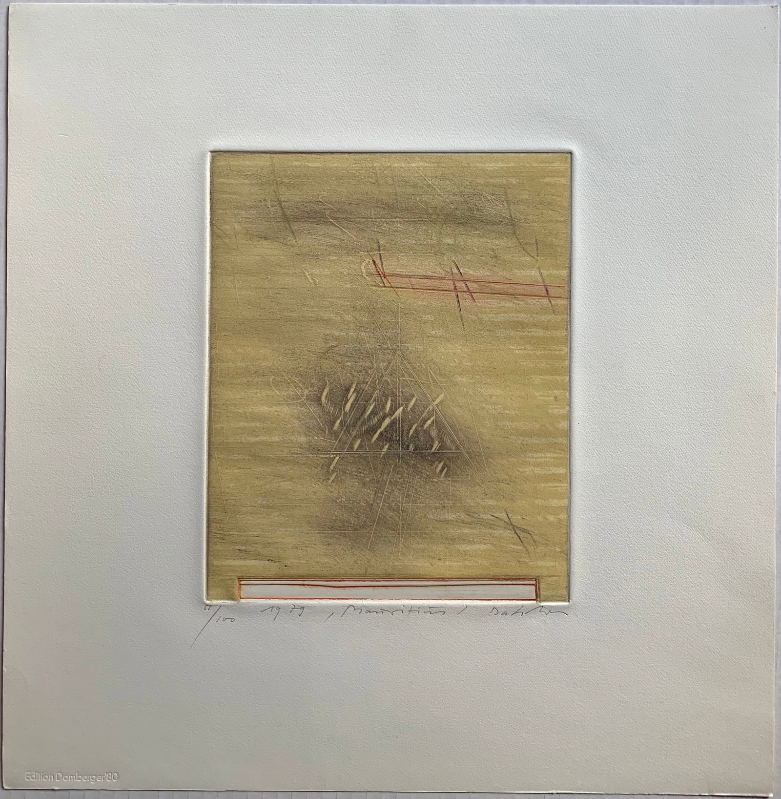 Karl Fred Dahmen: February: Title: Karl Fred Dahmen: February Description: Artist: Karl Fred Dahmen Title: February Date/Period: 1979 Type: Work on paper Medium: Screenprint Dimension: 17 x 16.5 inches Signed & Dated: Signed and