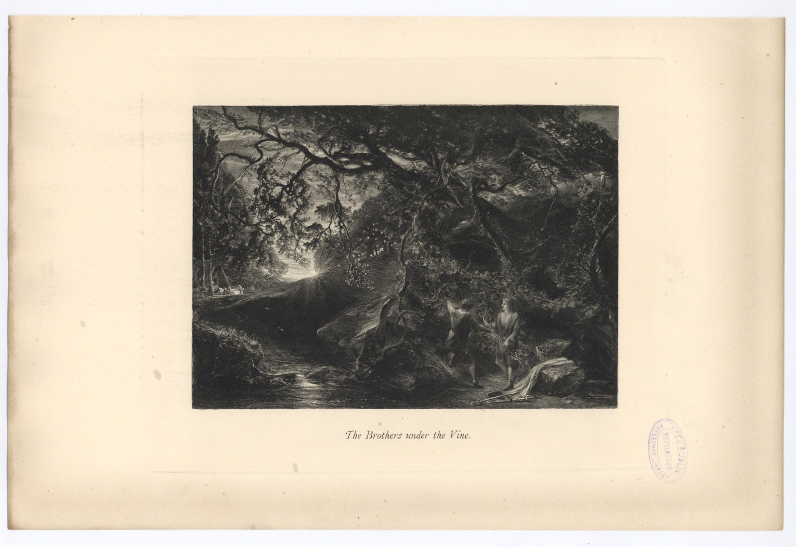 Samuel Palmer "The Brothers under the Vine" Shorter Poems of John Milton - 2