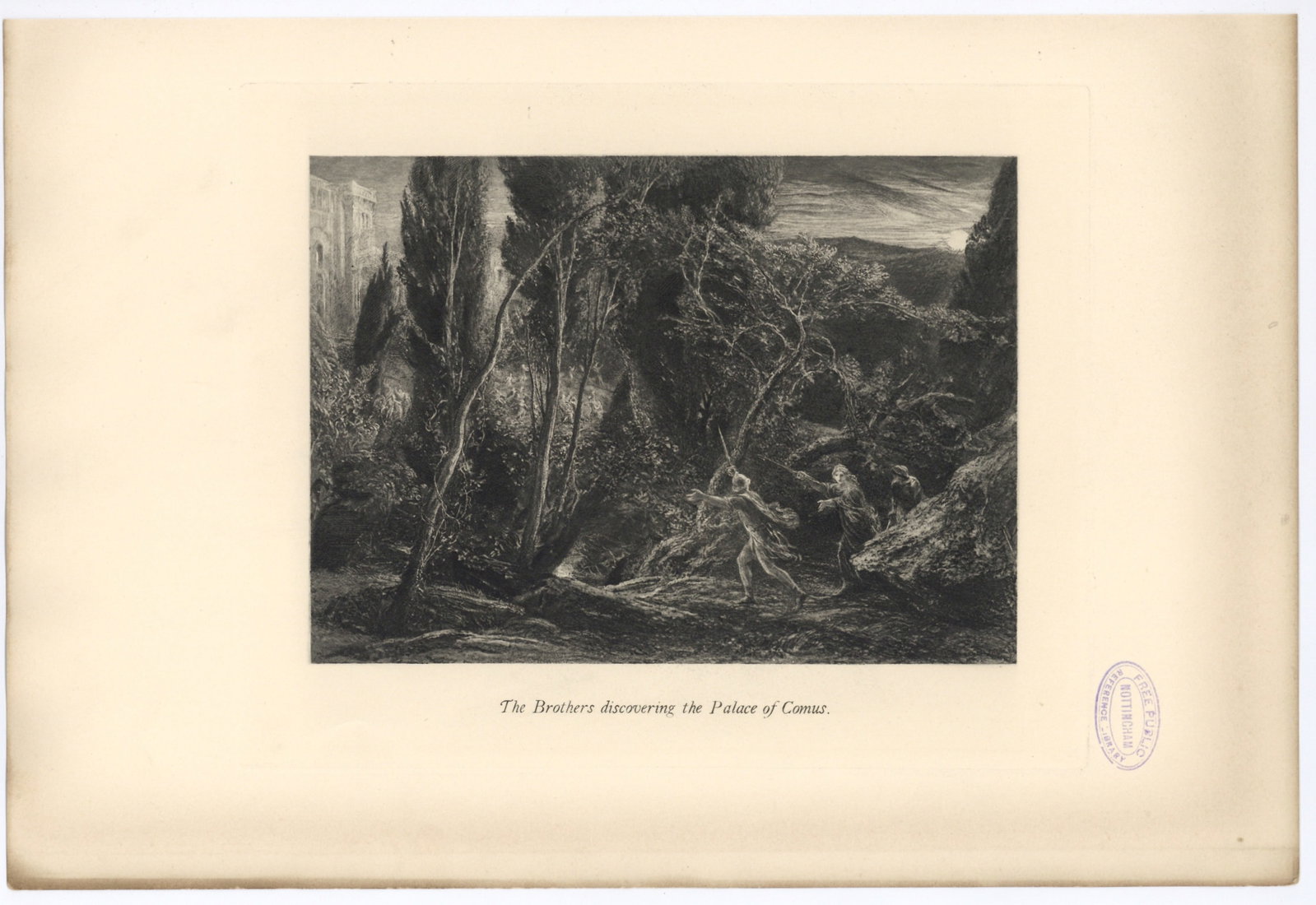 Samuel Palmer "The Brothers discovering the Palace of Comus" Shorter Poems of John Milton - 2