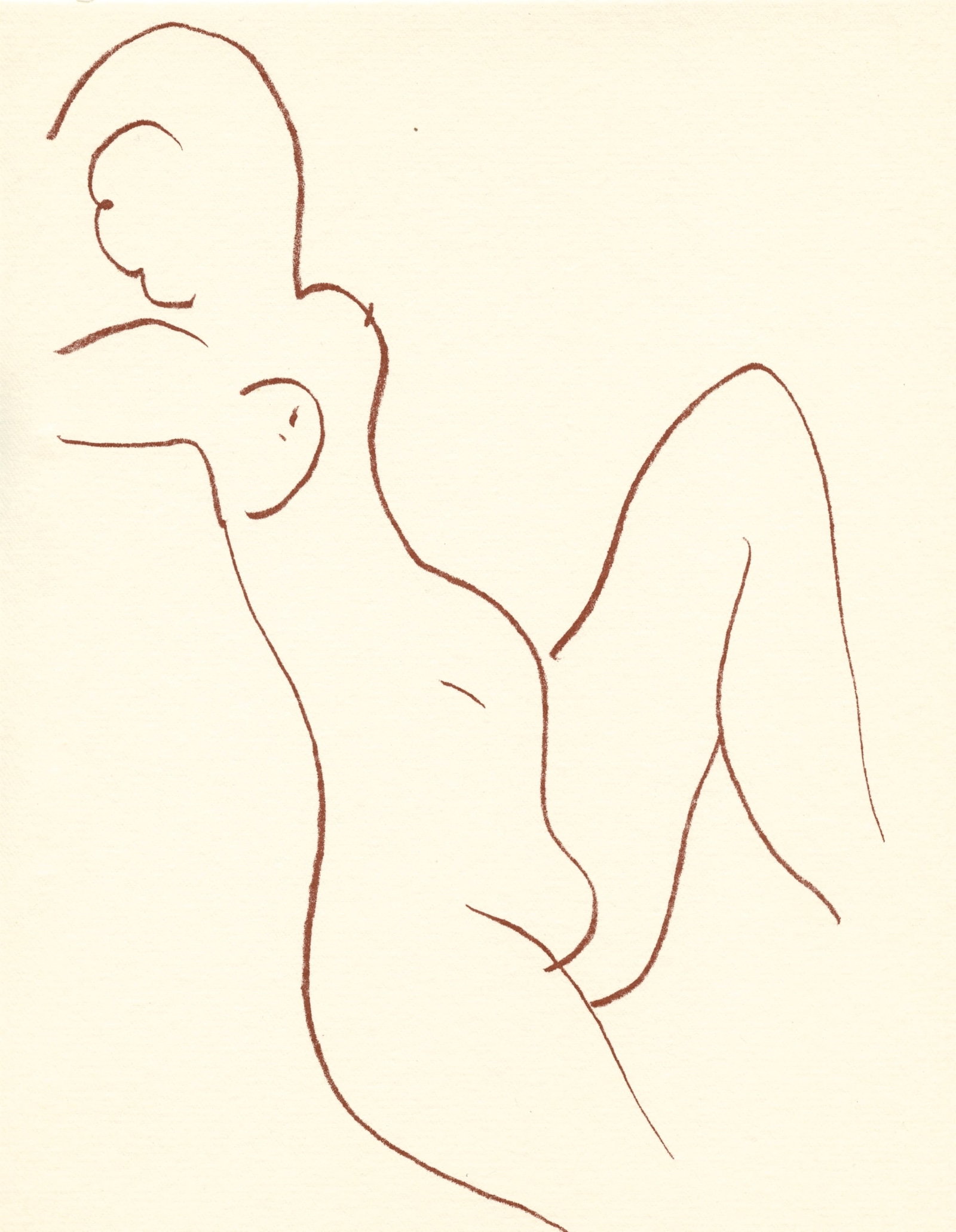 Henri Matisse lithograph | Florilege de Ronsard: Title: Henri Matisse lithograph | Florilege de Ronsard Description: Medium: lithograph (after the the original lithograph). Printed in sanguine ink on cream laid paper from the Papeteries Casteljoux a