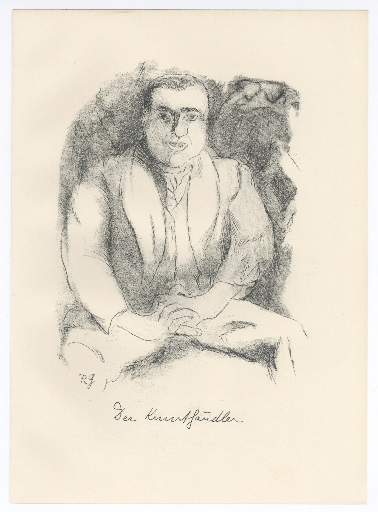 Rudolf Grossmann original lithograph "Der Kunsthandler" (1 of 1)