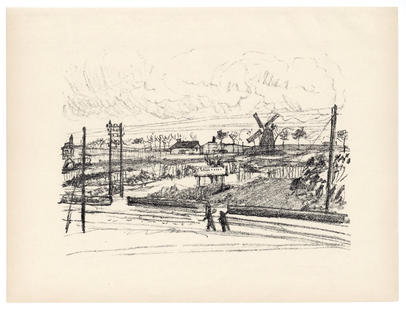 Rudolf Grossmann original lithograph "Zehlendorf" | Berliner Bilder (1 of 1)