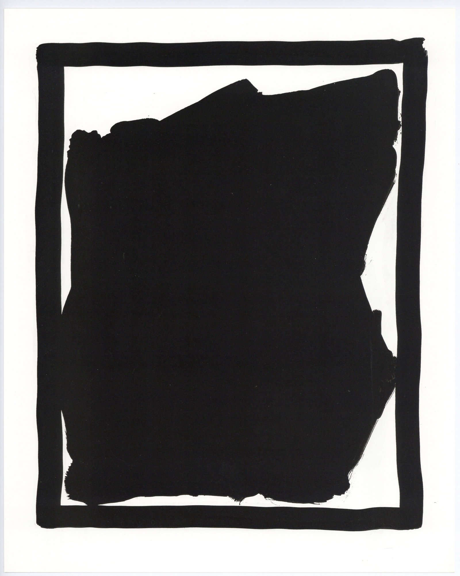 Sol LeWitt lithograph "Black Gouache" edition of 1000: Title: Sol LeWitt lithograph "Black Gouache" edition of 1000 Description: Medium: lithograph (after the gouache), from the Sol LeWitt "Black Gouaches" project. Printed in 1992 by l'Imprimerie Karcher 