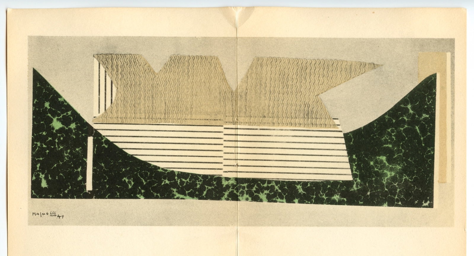 Alberto Magnelli pochoir "Collage au papier ondule" (1 of 1)