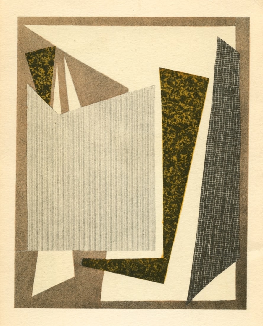 Alberto Magnelli pochoir "Collage au papier ondule blanc" (1 of 1)