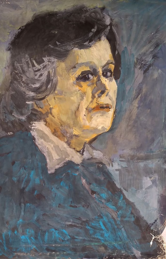 Oil painting Mother's portrait Litvinov Oleg Arkad'yevich (1 of 4)