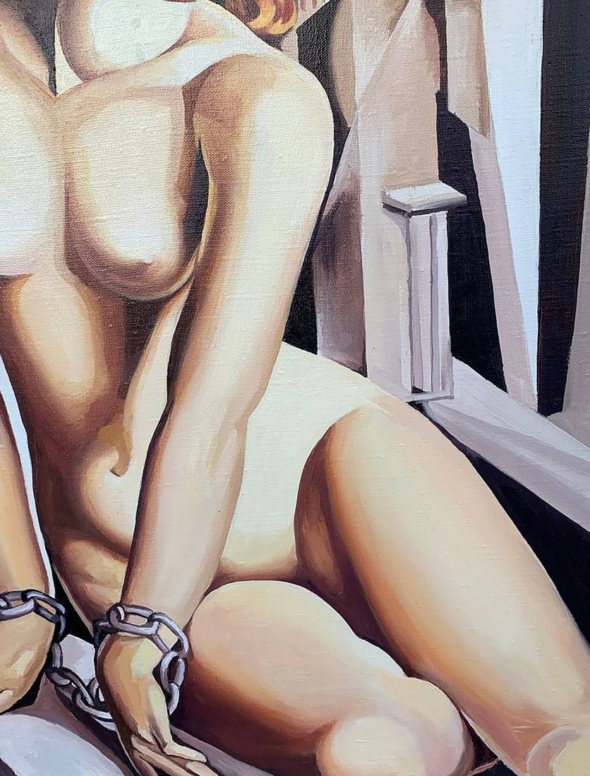 Oil painting Andromeda (based on T. Lempicka) V. Konotopsky - 8