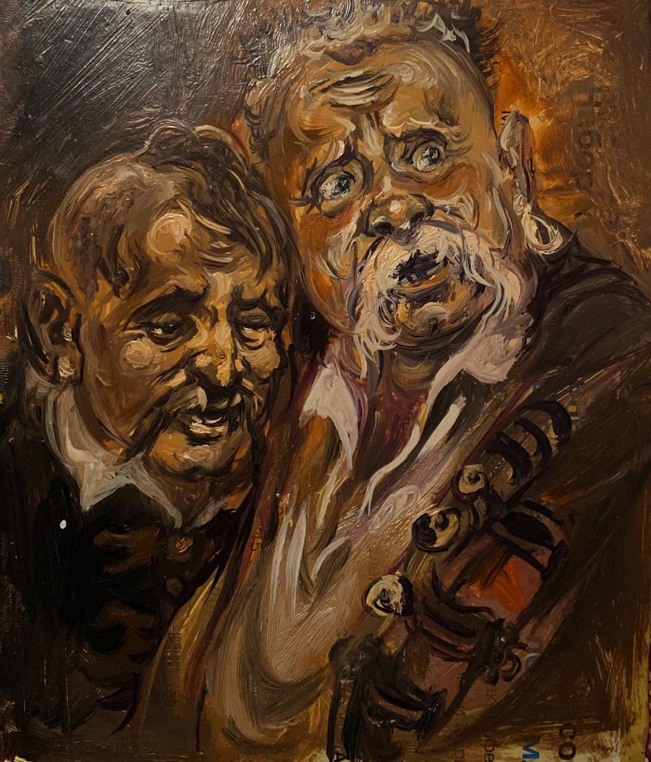 Oil painting Godfathers Alexander Arkadievich Litvinov: Title: Oil painting Godfathers Alexander Arkadievich Litvinov Description: No. Litv 642AAA *** ABOUT THIS PAINTING *** * TITLE: "Godfathers" * ARTISTS: Alexander Arkadievich Litvinov * SIZE: 13,5?16 c