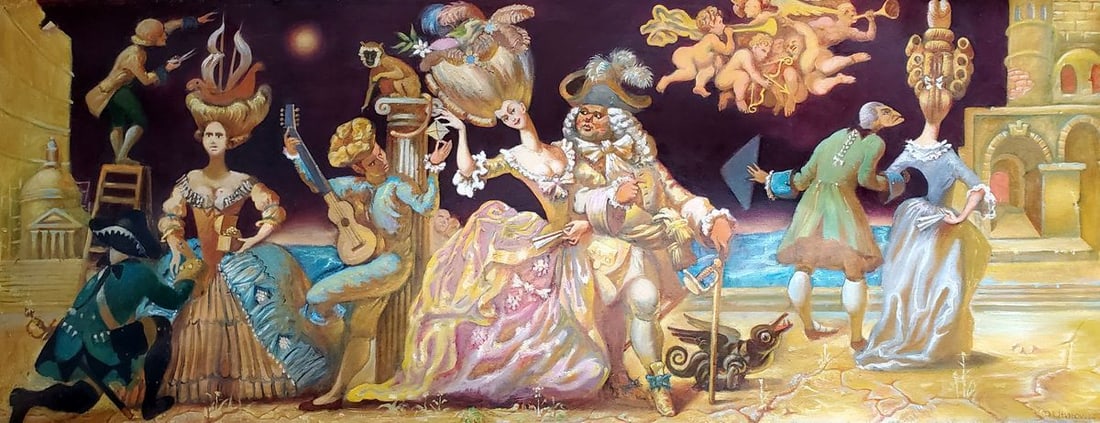 Oil painting Ladies and Gentlemen of the 18th Century Litvinov Daniil Olegovich (1 of 8)