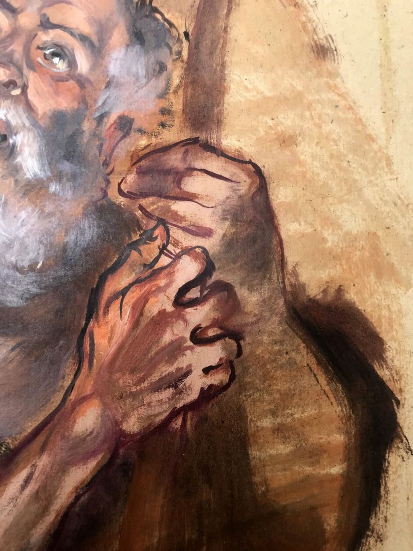 Oil painting Portrait of an old man Alexander Arkadievich Litvinov - 9