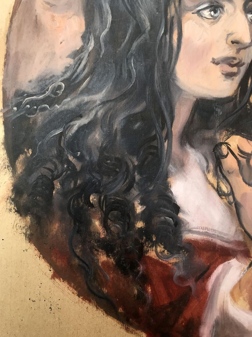 Oil painting Portrait of a girl Alexander Arkadievich Litvinov - 10