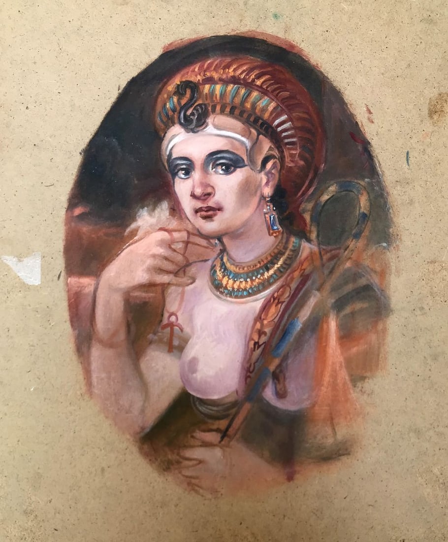 Oil painting Egyptian woman portrait Alexander Arkadievich Litvinov: Title: Oil painting Egyptian woman portrait Alexander Arkadievich Litvinov Description: No. AAA2890*** ABOUT THIS PAINTING **** TITLE: "Egyptian woman portrait"* ARTISTS: Alexander Arkadievich Litvino