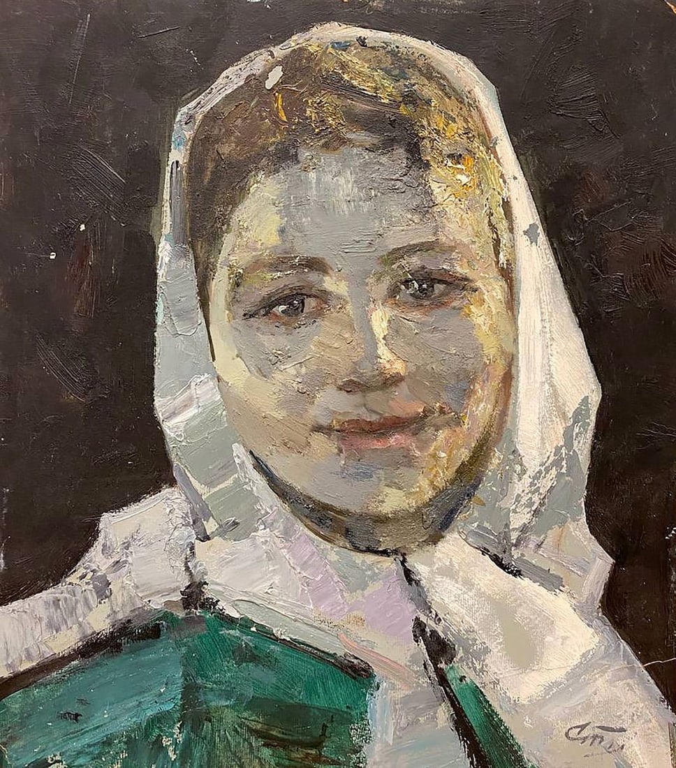 Oil painting Milkmaid Stil' Leonid Mikhaylovich: Title: Oil painting Milkmaid Stil' Leonid Mikhaylovich Description: No. GS 339*** ABOUT THIS PAINTING **** TITLE: "Milkmaid"* ARTISTS: Stil' Leonid Mikhaylovich* SIZE: 38x33.5 cm/14.96x13.18 inches'*