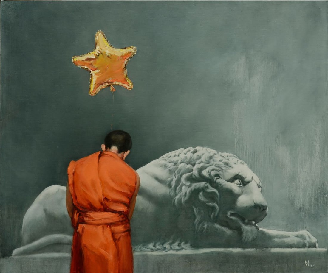 Oil painting Talk to me Oleg Kateryniuk (1 of 5)
