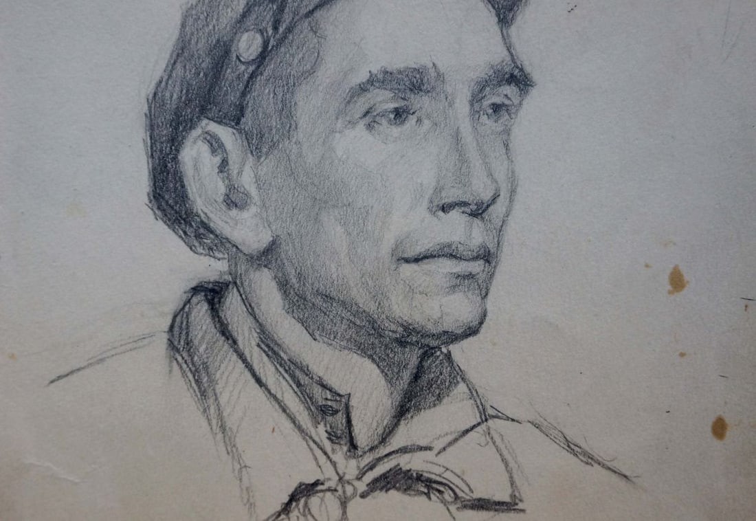 Pencil painting Portrait of a man Tsvetkova V. P. - 3