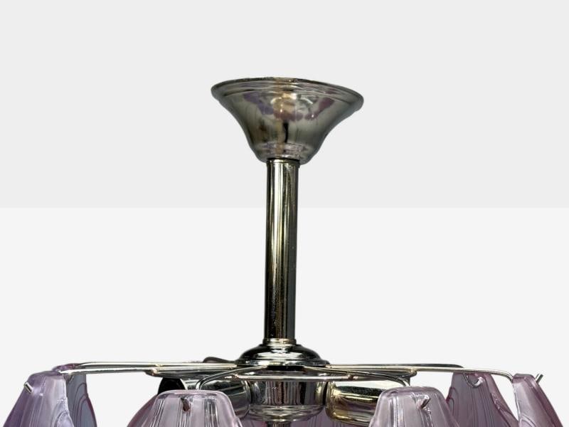 Mid-Century Modern, Purple Shell Motif Murano Glass, Pendant Light, 1960s - 7