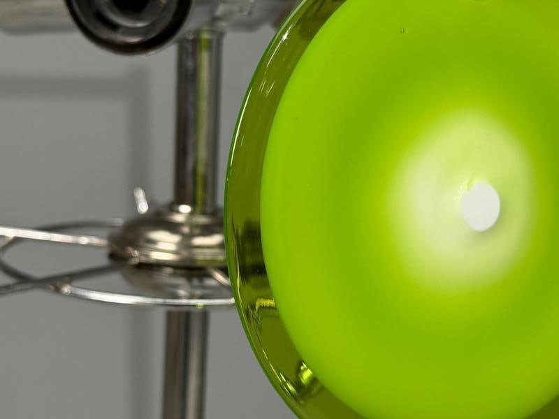 Mid-Century Modern, Green Murano Glass, Chrome, Pendant Light, 1960s - 7