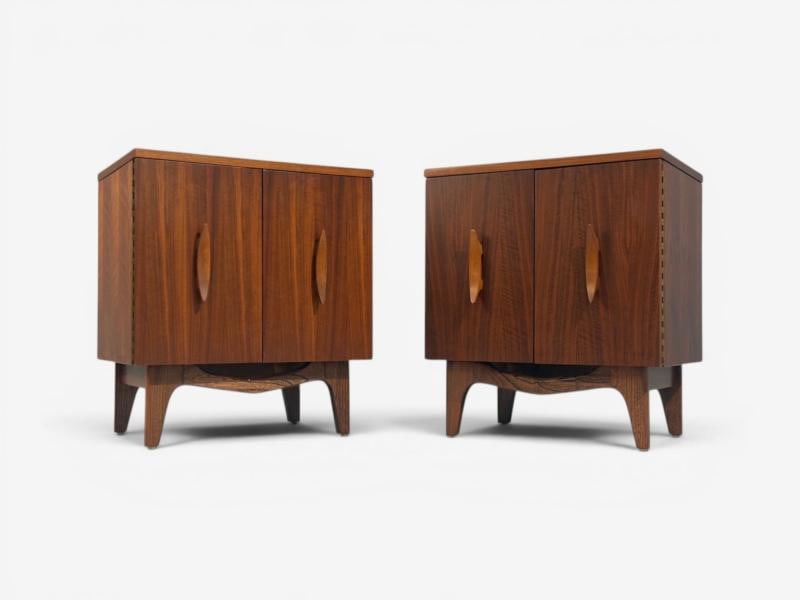 Young Manufacturing, Modern Nightstands, Walnut, USA, 1960s - 2