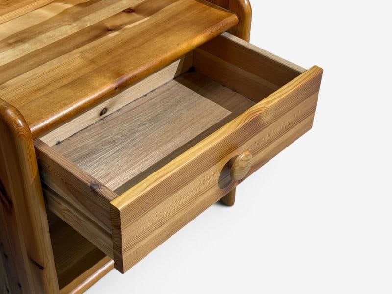 Swedish Modern, Bedside Tables, Knotty Pine, Sweden, 1960s - 10