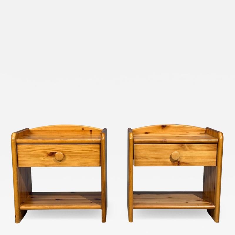 Swedish Modern, Bedside Tables, Knotty Pine, Sweden, 1960s (1 of 11)