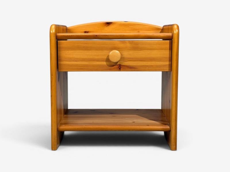 Swedish Modern, Bedside Tables, Knotty Pine, Sweden, 1960s - 4