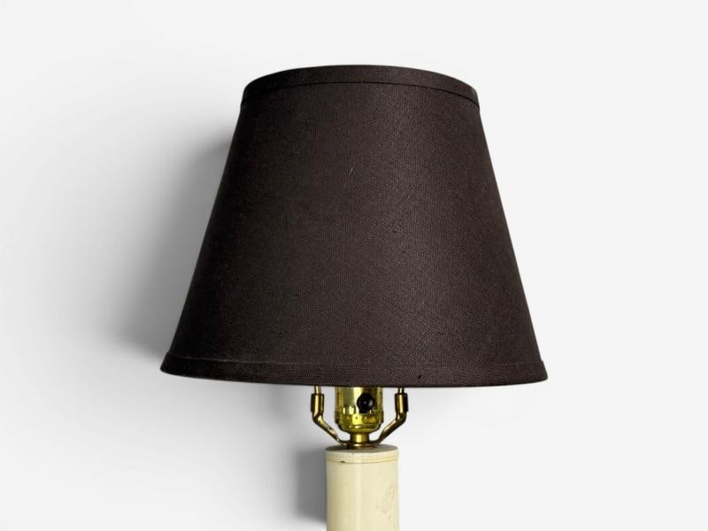 Tommi Parzinger, Large Wall Sconces, Chromed Steel, Brass, Fabric, USA, 1950s - 7